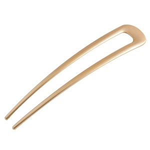 Épingle à cheveux minimaliste en métal doré en forme de U pour coiffure élégante