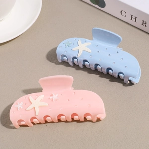 Pinza per Capelli in Acrilico a Stella Marina Con Strass Accessori per Capelli Tema Mare per Donna Stile Coreano Molla Mare