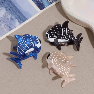 Mini pinces à cheveux requin en acétate de cellulose pour coiffures quotidiennes
