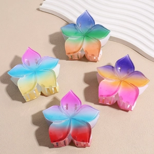 Set di 4 mollette per capelli a fiore sfumato per donna accessori versatili capelli
