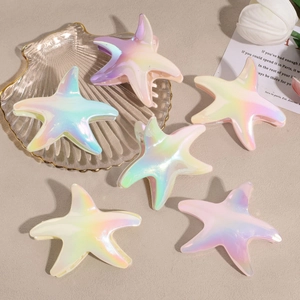 Set di 6 fermagli per capelli a stella marina perlata in sognanti colori estivi
