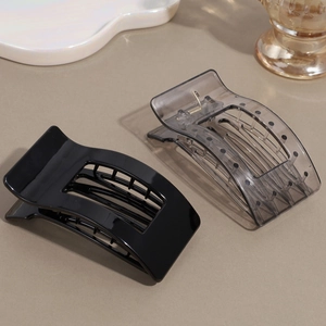 Set of large leopard print and black hair claws for women high quality hair clips