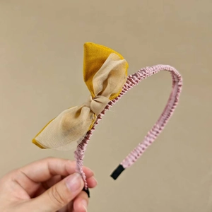 Korean Style Mesh Bow Headband 3D Rabbit Ears Sweet Cute Hairband For Women Girls Daily Fashion Hair Accessories
