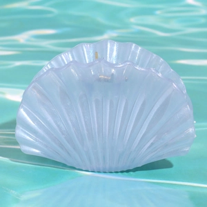 Pinza per capelli a conchiglia blu ghiaccio perlato per uno stile elegante al mare
