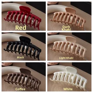 Pinces à cheveux en silicone mat en six couleurs unies pour diverses coiffures