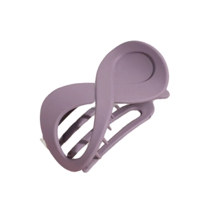 Pince à cheveux mate en forme d'infini couleur violet taro pour coiffures variées