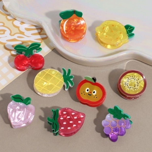 Lot de 9 pinces à cheveux fruits chic avec finition en acétate nacré pour femmes