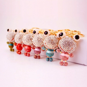 Mignon Porte-clés Grenouille aux Grands Yeux pour Femmes Alliage de Zinc Métal Animal Pendentif de Sac Brillant Accessoire de Mode Cadeau