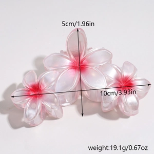 Spécifications de taille détaillées pour pince à cheveux fleur rose avec mesures