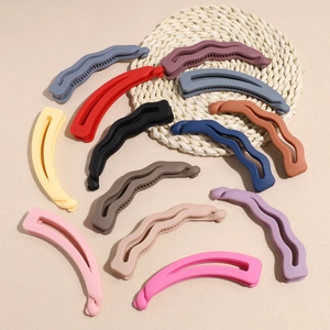 Pince Banane À Vagues Mate Minimaliste Pour Femmes Couleur Unie Givrée Support De Queue De Cheval Antidérapant Accessoire De Coiffure