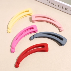 Lot de 5 pinces à cheveux banane mates aux couleurs variées pour coiffure queue de cheval