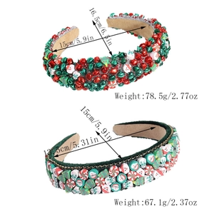 Spécifications de taille pour les serre-têtes de Noël avec Père Noël et grelots festifs