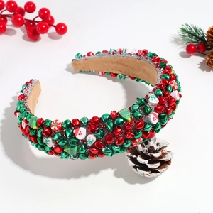 Serre-tête de Noël Père Noël Cloches Mignon Bonhomme de Neige Sapin Cheveux Femme Fête de Vacances Accessoires Cheveux