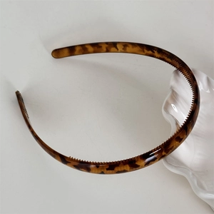 Serre-tête classique écaille de tortue avec dents antidérapantes en résine