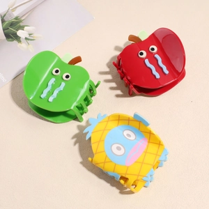 Süße Cartoon Celluloseacetat Obst Haarkralle Für Damen Apfel Ananas Design Modische Hai Totenkopf Haarschmuck