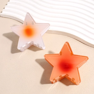 Pinces à cheveux étoiles de 8 cm avec dégradé de couleurs orange et rose vif
