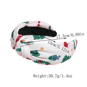 Detail eines Weihnachts-Knoten-Haarreifs mit Maßen 17,5cm Höhe und 39,7g Gewicht