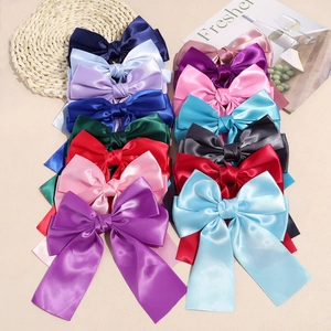 Large Satin Bow Hair Clip French Style Double Layer Ribbon Alligator Clip Elegant Hair Accessories For Women Daily Party Gift
