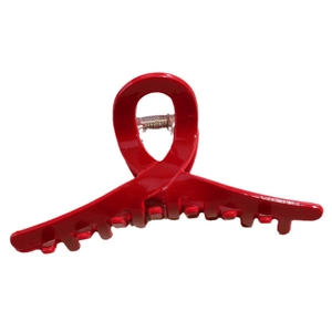 Eleganter hellroter geometrischer Haarklammer-Clip für anspruchsvolle Damenfrisuren