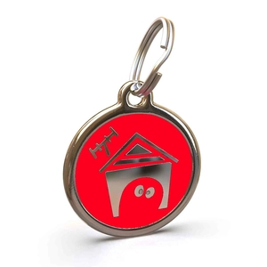 Zinc Alloy Pet ID Tag Anti-Lost Cartoon Dog House Pattern Identity Tag Collar Accessory For Small Dogs Cats Accessories