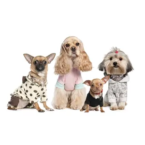 Assortiment de sweats à capuche et t-shirts en coton pour petits chiens divers styles