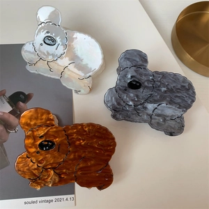 Cute Animal Shape Acetate Hair Claw Clip For Women Koala Dog Bear Pattern Large Small Hair Clips Fashion Hair Accessories