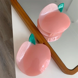 Pince à Cheveux en Acétate Pêche Douce Rose Forme de Fruit Épingle à Cheveux Accessoires Cheveux pour Femmes Filles Quotidien