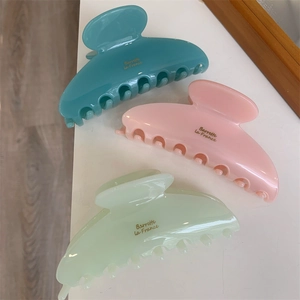 Pince à Cheveux en Acétate Style Français Grande Pince Requin Barrette La France Inscription Accessoires de Coiffure Élégants Femme