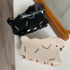 Cartoon Dog Acetate Hair Claw Clip For Women Handmade Cute Puppy Shark Clip Fashion Hair Accessories Dog Lovers Gift