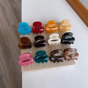 Détails de 12 mini pinces à cheveux en acétate avec texte France Handmade imprimé