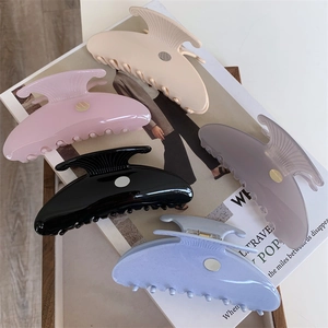 Lot de 5 grandes pinces à cheveux en acétate aux couleurs chic comme crème et gris