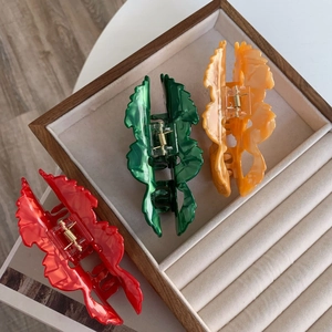 Grote haarklemmen in nieuwe Chinese stijl van acetaat in rood groen en oranje
