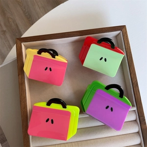 Acetate Bag Shape Hair Claw Clip Niche Contrast Color Sweet Mini Purse Hair Catch Princess Style Shark Clip Hair Accessories For Women