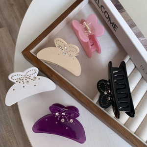 Pinces à cheveux nœud papillon élégantes avec strass étincelants en plusieurs couleurs