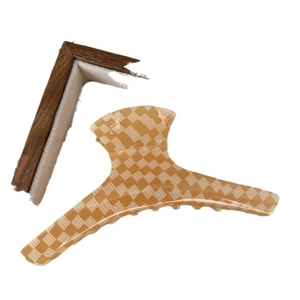 Pince à cheveux à damier marron pour femmes en acrylique style grande mâchoire