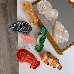 Creativi Fermagli Per Capelli In Acetato Creature Marine Medusa Polpo Aragosta Conchiglia Accessori Per Capelli Donna