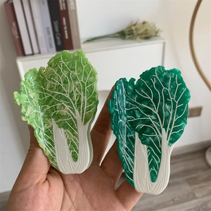 Creative Chinese cabbage hair claws made of acetate with realistic vegetable design