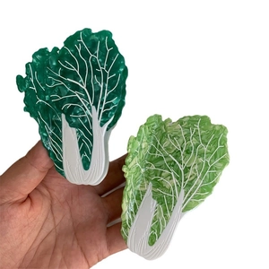 Creative cabbage-shaped acetate hair claw clips with marble texture for elegant styling