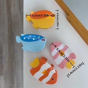 Spécifications de taille pour les pinces à cheveux en forme de poisson mignon et coloré