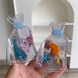 Ocean Life Series Acetate Hair Claw Clips Drift Bottle Shape Starfish Crab Whale Shark Hair Accessories For Women Summer