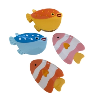 Pinces à cheveux en forme de poisson coloré en acétate pour femmes et filles