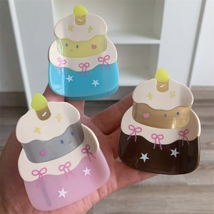 Sweet Birthday Cake Shaped Acetate Hair Claw Clip For Women Girls Cute Bow Star Pattern Shark Hair Clip Party Accessory