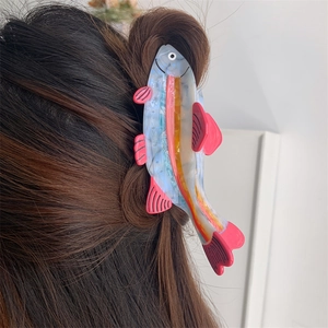 Acetate Fish Hair Claw For Women Sweet Cute Marine Life Animal Shape Shark Clip Creative Colorful Hair Accessories