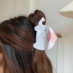 Süße Cartoon Elefanten Haarklammer Aus Acetat Glückstier Haarklemme Shark Clip Für Damen Mädchen Haarstyling Zubehör