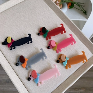 Simpatico Fermaglio per Capelli a Forma di Bassotto in Acetato Clip a Becco d'Anatra a Forma di Animale Accessori per Capelli Donna