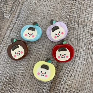 Süße Cartoon Apfel Puppengesicht Haarspange Süße Acetat Spleißen Pony Seitenclip Für Kinder Mädchen Mode Haarschmuck