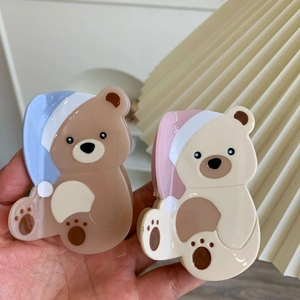 Schattige Cartoon Beer Haarklem Voor Vrouwen Acetaat Handgemaakte Berenknuffel Haaienclip Zoete Haaraccessoires Voor Dagelijkse Styling