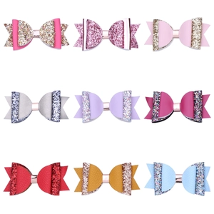 Große Glitzer Kunstleder Schleife Haarspangen Für Mädchen Kinder Funkelnde Pailletten Aufführung Party Geburtstag Haarschmuck Kopfschmuck Geschenk