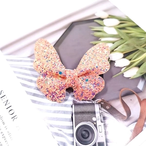 Glitter butterfly hair clip with colorful sequins for girls, perfect for party and dance