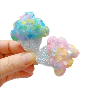 Lot de barrettes à cheveux glace pailletées pour filles avec sequins brillants